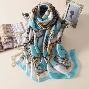 SILK SCARF LUXURY STYLE STOLES WOMEN HEADBAND